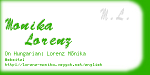 monika lorenz business card